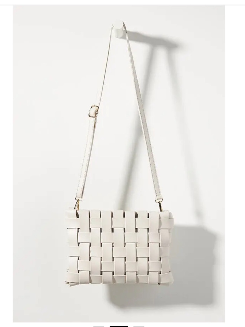 Anthropologie Lindy Woven Clutch — Cream White